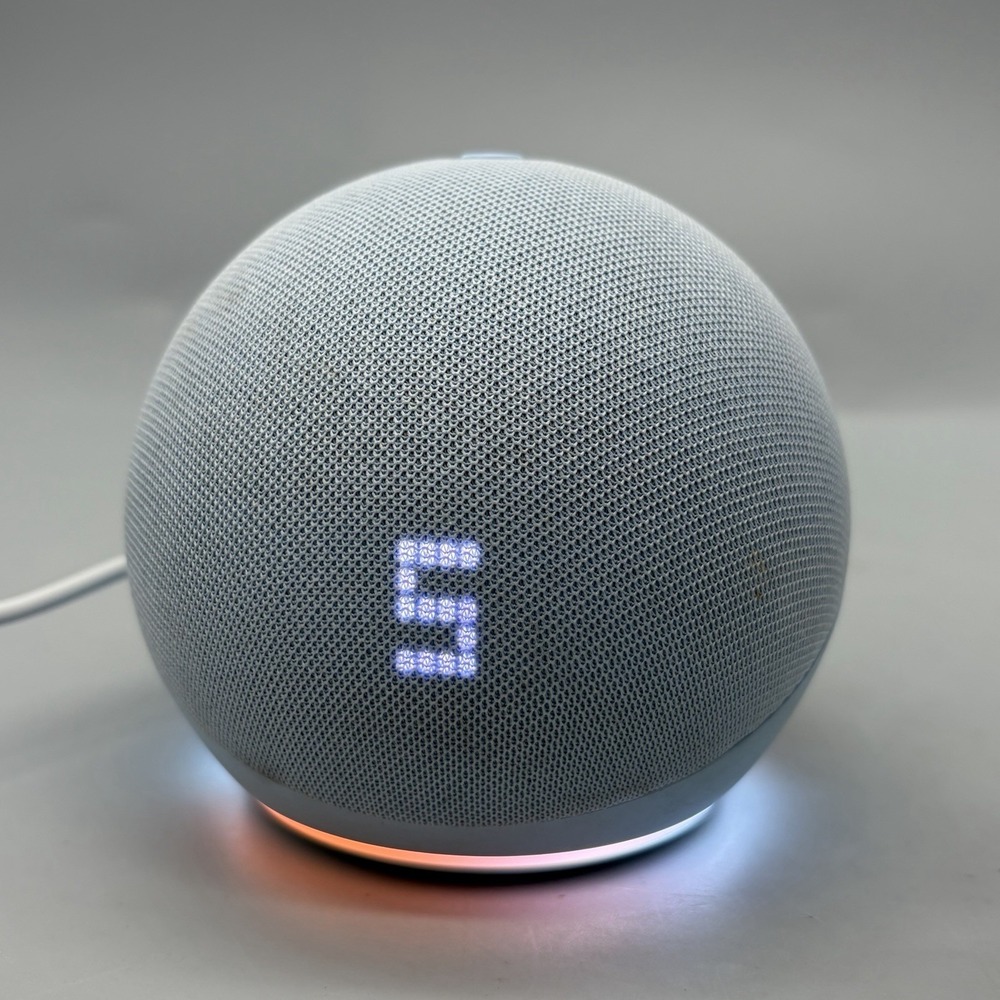 Amazon Echo Dot with Clock (5th Gen) - Cloud Blue